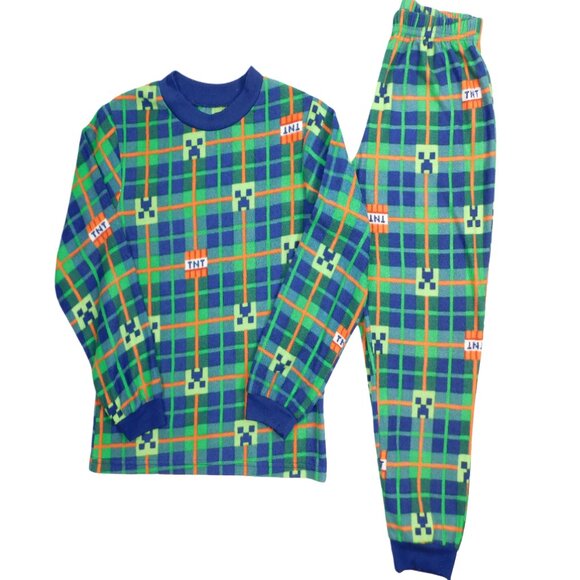 Minecraft Creeper Pajama Set – Boys Size S (6/7) – Long Sleeve & Pants - Picture 1 of 9